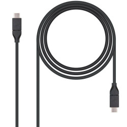 Cable usb 3.1 nanocable 10.01.4101/ usb tipo-c macho - usb tipo-c macho/ 1m/ negro