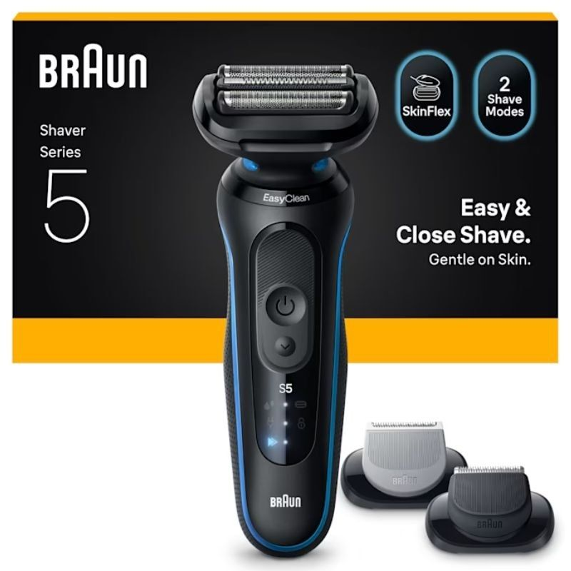 Afeitadora braun series 5 52-b1650s/ con batería/ 2 accesorios