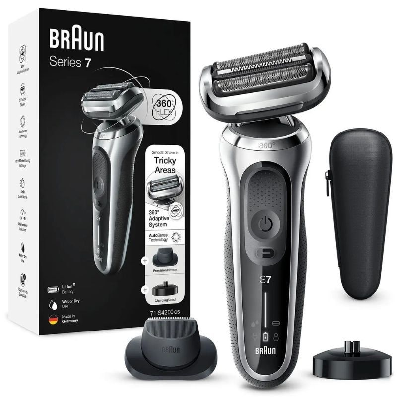Afeitadora braun series 7 71-s4200cs/ con batería/ 3 accesorios