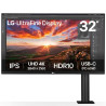 Monitor profesional lg ultrafine display 32un880k-b 31.5'/ 4k/ multimedia/ regulable en altura/ negro