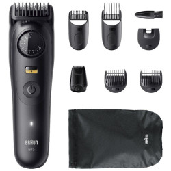 Afeitadora braun beardtrimmer series 5 bt5560/ con batería/ 8 accesorios