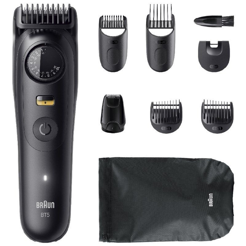 Afeitadora braun beardtrimmer series 5 bt5560/ con batería/ 8 accesorios