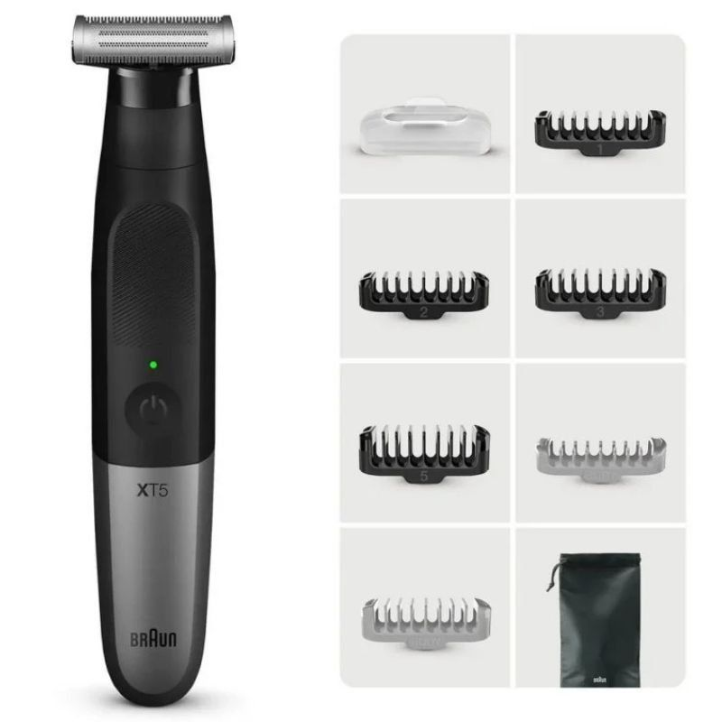 Afeitadora braun wet and dry serie x xt5200/ con batería/ 6 accesorios