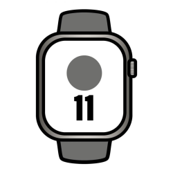 Apple watch series 11/ gps/ cellular/ 46mm/ titanio natural/ correa deportiva gris piedra s/m