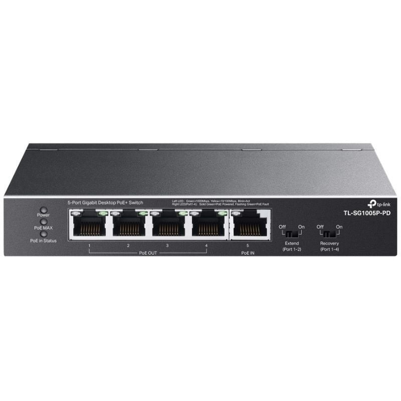 Switch tp-link tl-sg1005p-pd 5 puertos/ rj-45 1/ 2.5gbps poe