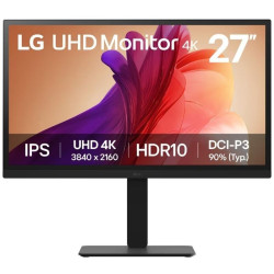 Monitor profesional lg ultrafine 27ba45u-b 27'/ 4k/ regulable en altura/ negro