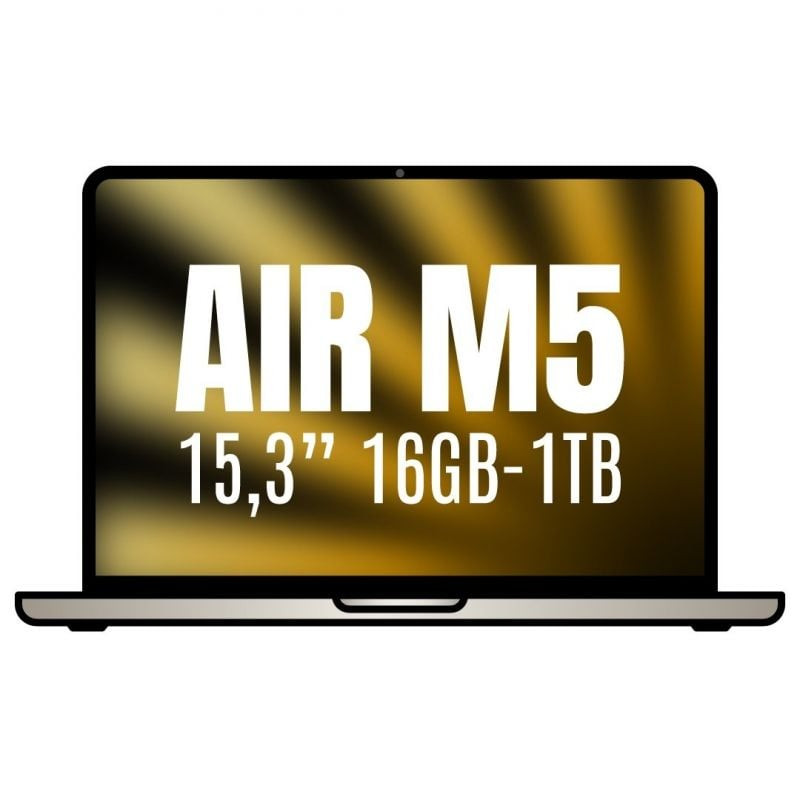 Apple macbook air 15,3'/ m5 10-core cpu/ 16gb/ 1tb ssd/ 10-core gpu/ blanco estrella