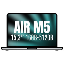 Apple macbook air 15,3'/ m5 10-core cpu/ 16gb/ 512gb ssd/ 10-core gpu/ plata