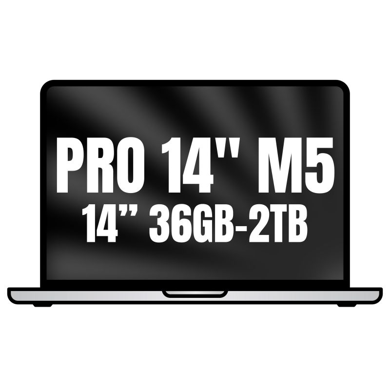 Apple macbook pro 14'/ m5 max 36-core cpu/ 36gb/ 2tb ssd/ 32-core gpu/ plata