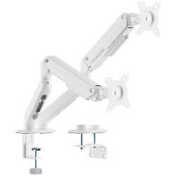 Soporte de mesa con contrapeso para 2 monitores aisens dt32tsr-437/ giratorio/ inclinable/ hasta 9kg
