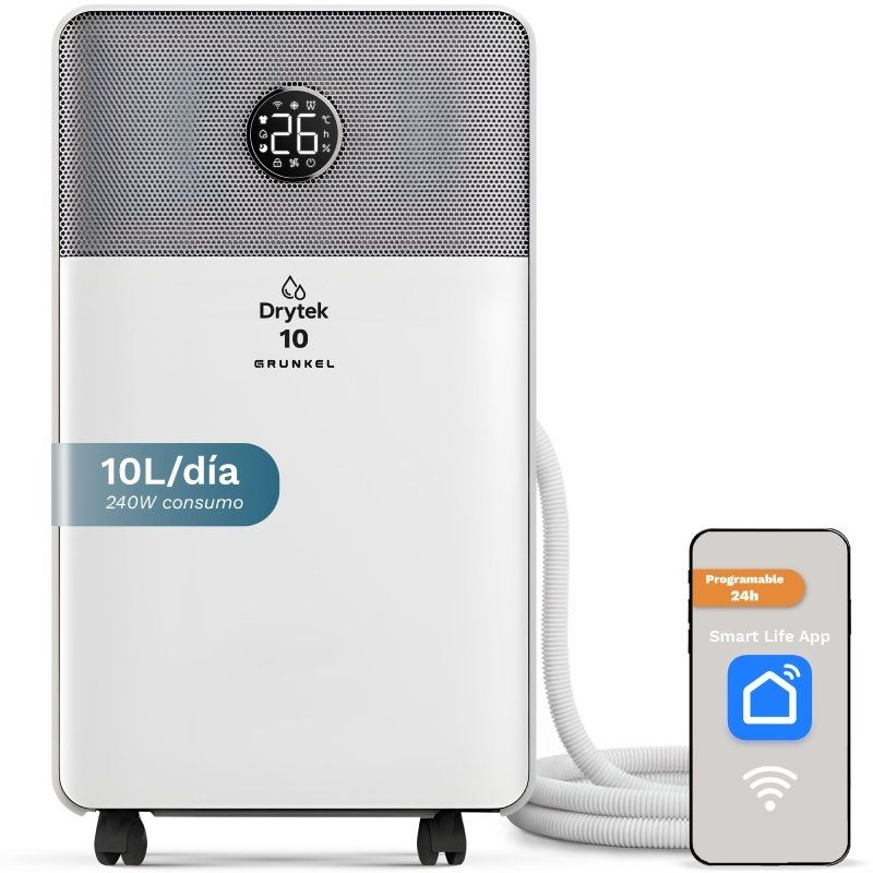 Deshumidificador grunkel dh-10dt/ depósito 2l
