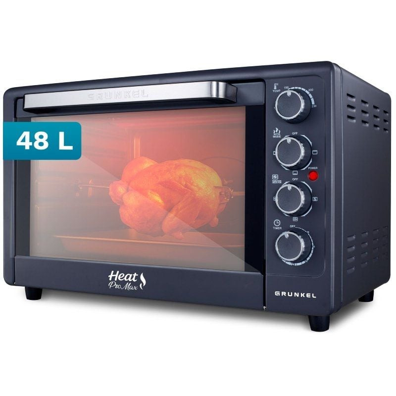 Horno de sobremesa grunkel hr-48promax/ 2200w/ capacidad 48l/ negro