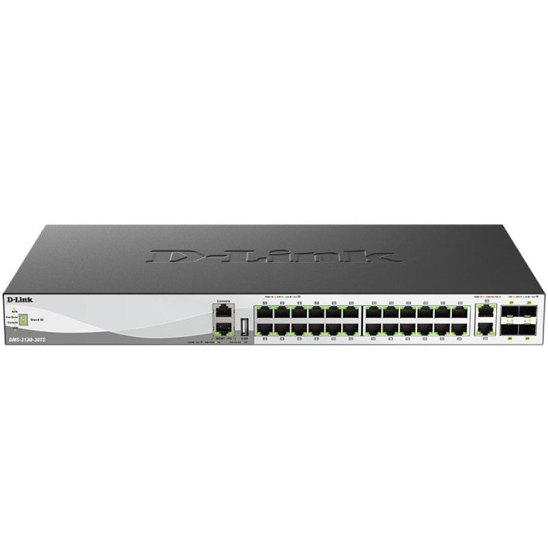 Switch d-link dms-3130-30ts 26 puertos/ rj-45 gigabit 10gbps/ poe/ sfp
