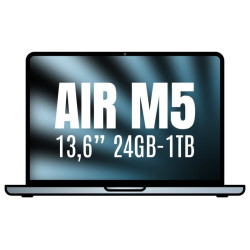 Apple macbook air 13,6'/ m5 10-core cpu/ 24gb/ 1tb ssd/ 10-core gpu/ azul