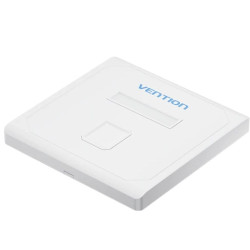 Placa de pared keystock vention ifdw0/ 1 puertos rj45