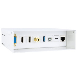 Caja de conexiones nanocable 10.35.0004/ vga - 2x hdmi - jack 3.5 - usb 3.0 - usb tipo-c - usb 2.0 - rj45