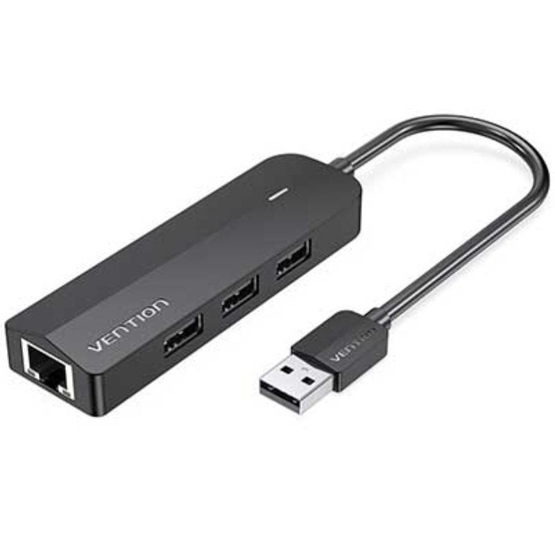 Docking usb 2.0 vention chpbb/ 3xusb/ 1xmicro usb pd/ 1xrj45/ negro