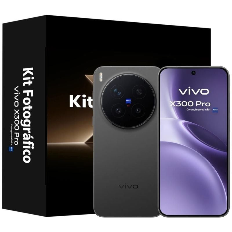 Smartphone vivo x300 pro 16gb/ 512gb/ 6.78'/ 5g/ negro + kit fotográfico vivo x300 pro