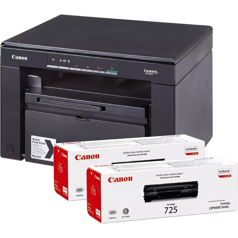 Multifunción láser monocromo canon i-sensys mf3010/ negra