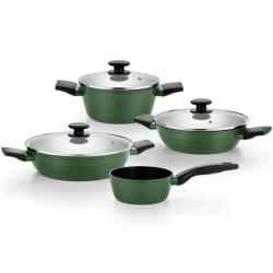 Pack batería de cocina monix forest m509900/ cazo ø16cm/ cacerolas bajas ø24 - 28cm/ cacerolas ø20cm/ acero inoxidable/ apta 