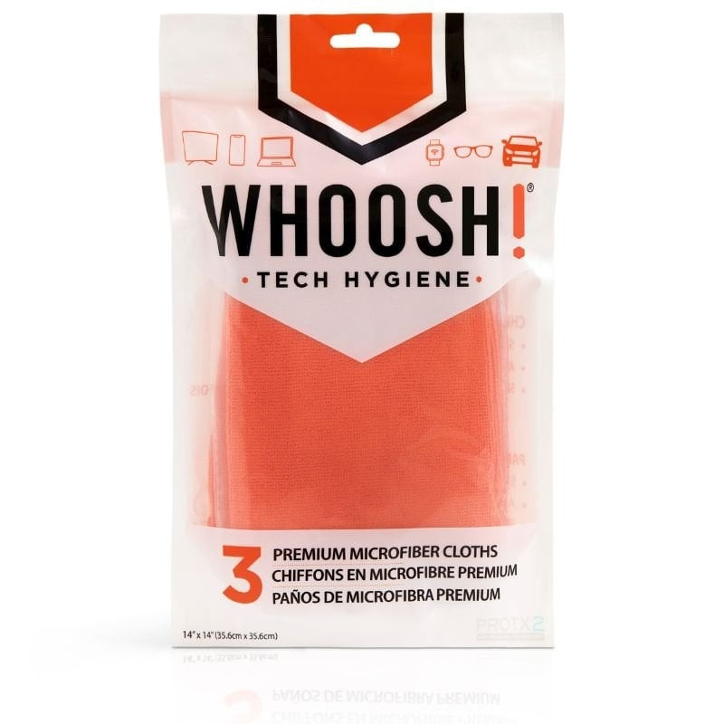 Pack de 3 paños de microfibra whoosh wsh007/ 35.6 x 35.6 cm