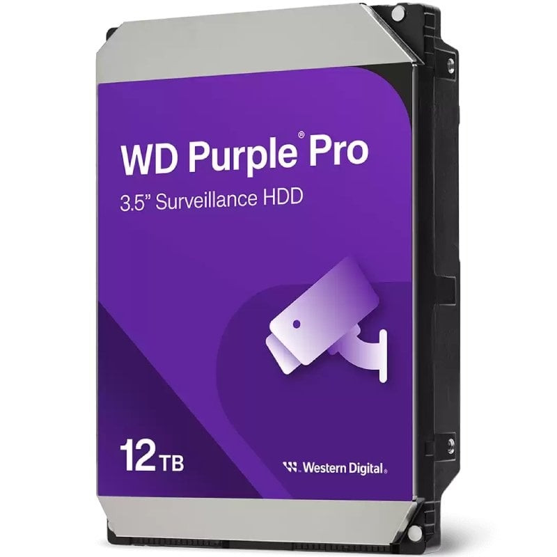 Disco duro western digital wd purple pro smart video surveillance 12tb/ 3.5'/ sata iii/ 512mb