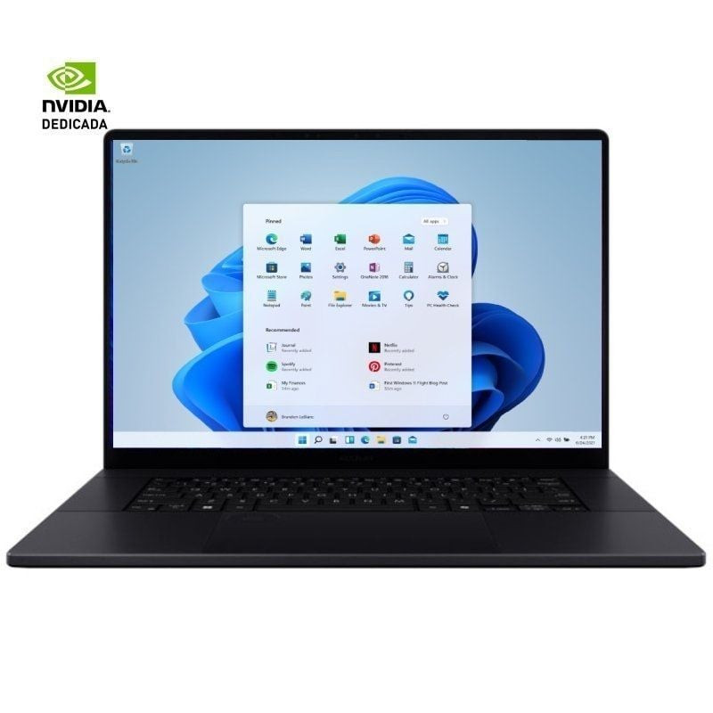 Portátil asus proart p16 oled h7606wx-se024w ryzen ai 9 hx 370/ 64gb/ 4tb ssd/ geforce rtx 5090/ 16' táctil/ win11