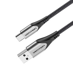 Cable usb 2.0 tipo-c vention codhf/ usb macho - usb tipo-c macho/ hasta 60w/ 480mbps/ 1m/ gris