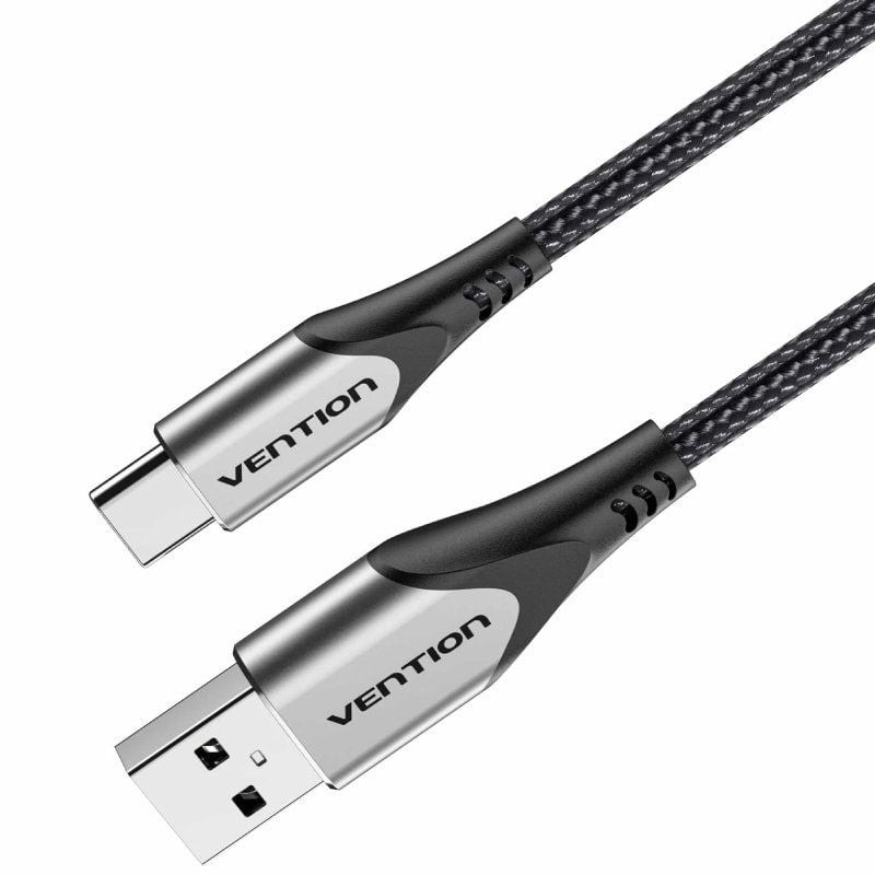 Cable usb 2.0 tipo-c vention codhh/ usb macho - usb tipo-c macho/ hasta 60w/ 480mbps/ 2m/ gris