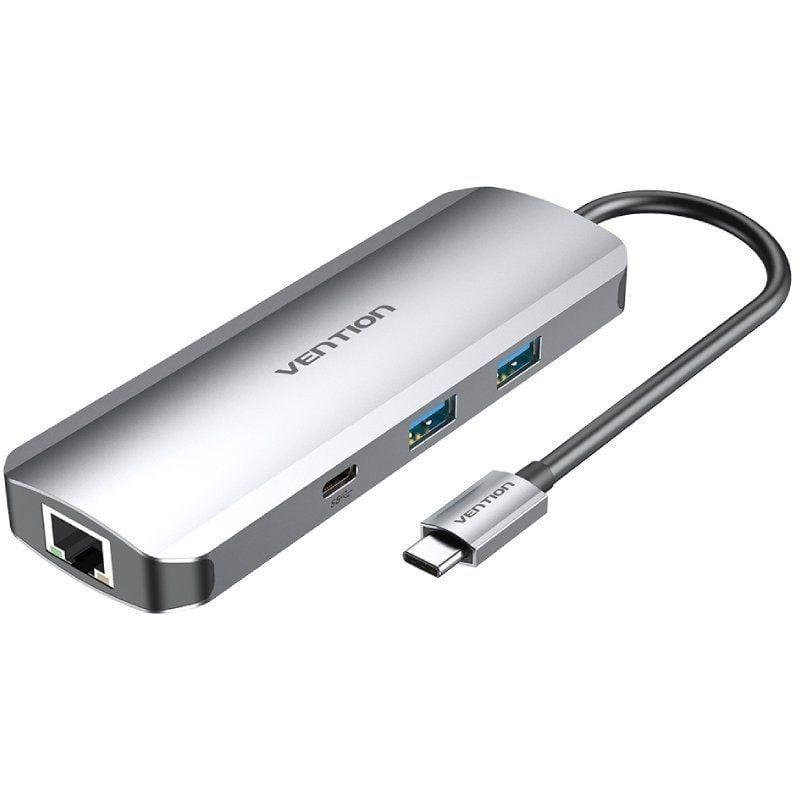 Docking usb tipo-c vention tomhb/ 1xhdmi/ 2xusb/ 1xusb tipo-c/ 1xusb tipo-c pd/ 1xrj45/ 1xlector tarjetas sd y microsd/ jack Docking usb tipo-c vention tomhb/ 1xhdmi/ 2xusb/ 1xusb tipo-c/ 1xusb tipo-c pd/ 1xrj45/ 1xlector tarjetas sd y microsd/ jack