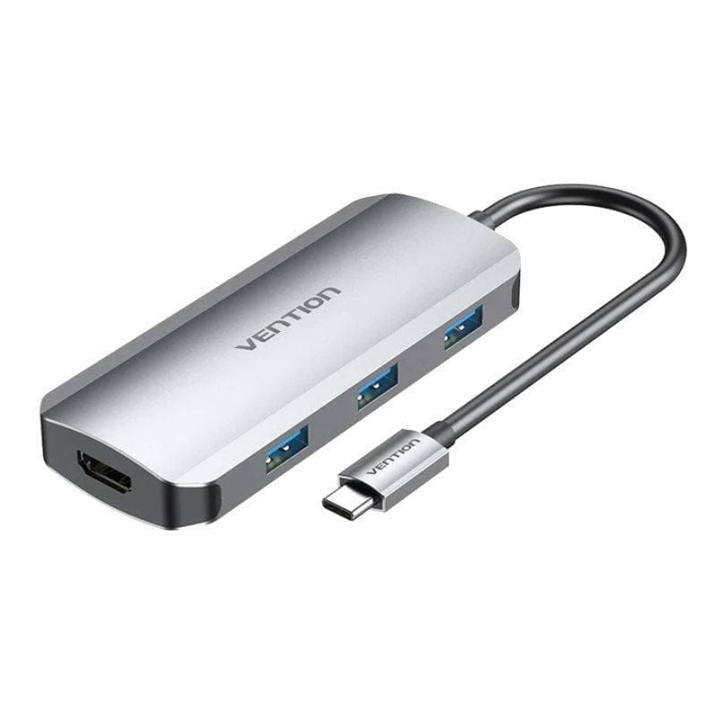 Docking usb tipo-c vention todhb/ 1xhdmi/ 3xusb/ 1xusb tipo-c pd/ gris