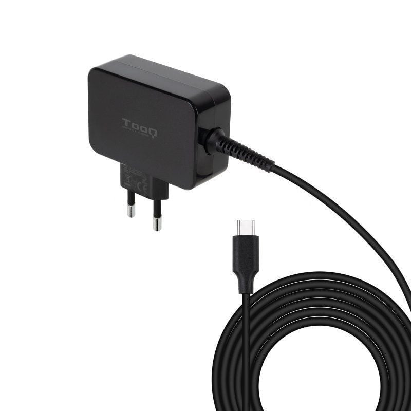 Cargador de portátil gan tooq tqlc-usbcgan65pd usb tipo-c/ 65w/ automático/ voltaje 5-20v
