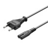 Cable alimentación forma 8 vention zclbac/ cee7/16 macho - c7 hembra/ 1.8m