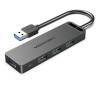 Hub usb 3.0 vention chlbd/ 4xusb/ microusb pd/ 50cm