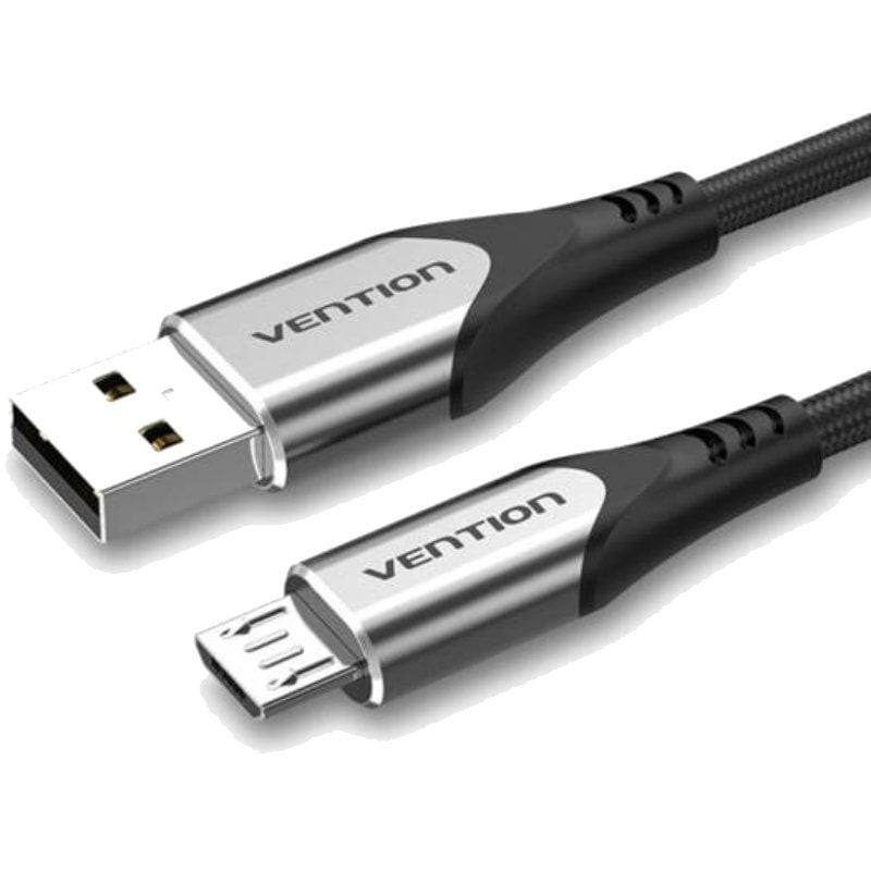 Cable usb 2.0 vention coahd/ usb macho - microusb macho/ hasta 60w/ 480mbps/ 50cm/ gris