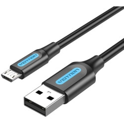 Cable usb 2.0 vention colbg/ usb macho - microusb macho/ hasta 60w/ 480mbps/ 1.5m/ negro