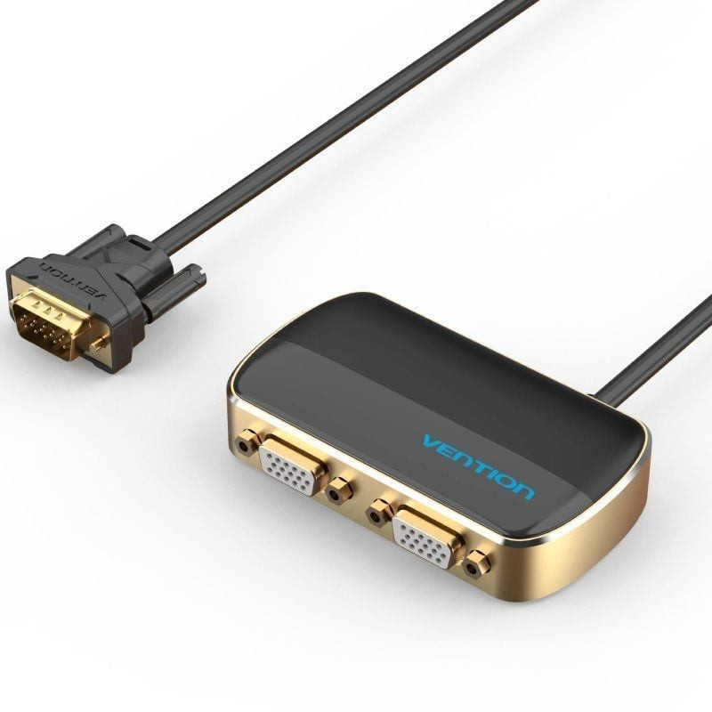 Divisor vga con alimentación externa vention dbabf/ vga macho/ 2x vga hembra/ 1m/ negro Divisor vga con alimentación externa vention dbabf/ vga macho/ 2x vga hembra/ 1m/ negro