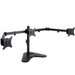 Soporte de sobremesa para 3 monitores tooq db1704tn-b/ giratorio/ inclinable/ hasta 7kg