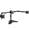 Soporte de sobremesa para 3 monitores tooq db1704tn-b/ giratorio/ inclinable/ hasta 7kg