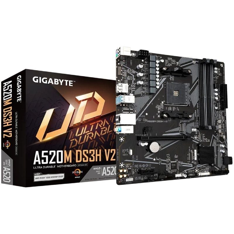 Placa base gigabyte a520m ds3h v2 socket am4/ micro atx Placa base gigabyte a520m ds3h v2 socket am4/ micro atx