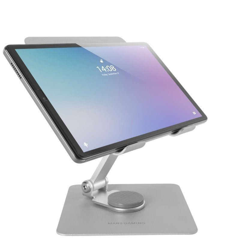 Soporte para tablets/convertibles mars gaming ma-rst/ hasta 13'/ gris plateado Soporte para tablets/convertibles mars gaming ma-rst/ hasta 13'/ gris plateado