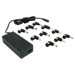 Cargador de portátil leotec/ 70w/ automático/ 10 conectores/ voltaje 15-20v