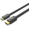 Cable hdmi 4k vention aghbg/ hdmi macho - mini hdmi macho/ 3m/ negro