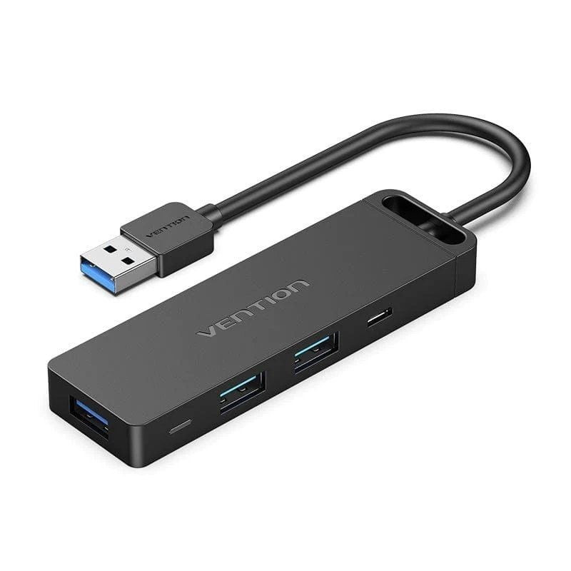 Docking usb 3.0 vention chvbb/ 3xusb/ 1xmicrousb pd/ 1xlector tarjetas/ negro