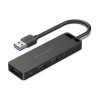 Docking usb 3.0 vention chvbb/ 3xusb/ 1xmicrousb pd/ 1xlector tarjetas/ negro
