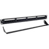 Patch panel phasak pu 2424/ 24 puertos/ cat.6/ altura 1u/ gestión de cables
