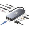 Docking usb tipo-c leotec leds03/ 3xusb/ 1xusb tipo-c pd/ 1xhdmi 4k/ 1 xdisplayport/ 1xvga/ 1xaudio/ 1xrj45/ 1xlector tarjetas 