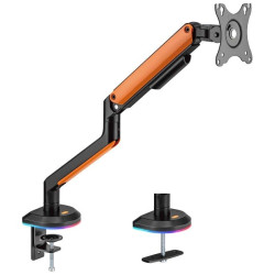 Soporte de mesa gaming con contrapeso para monitor y tv aisens dt32tsr-249/ giratorio/ inclinable/ hasta 9kg/ con iluminación 