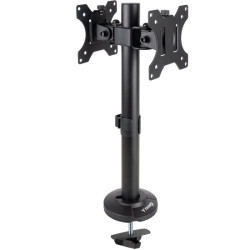 Soporte de mesa para 2 monitores tooq db1132tn-b/ giratorio/ inclinable/ hasta 8kg