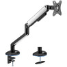 Soporte de mesa gaming con contrapeso para monitor aisens dt32tsr-295/ giratorio/ inclinable/ hasta 9kg/ con iluminación rgb